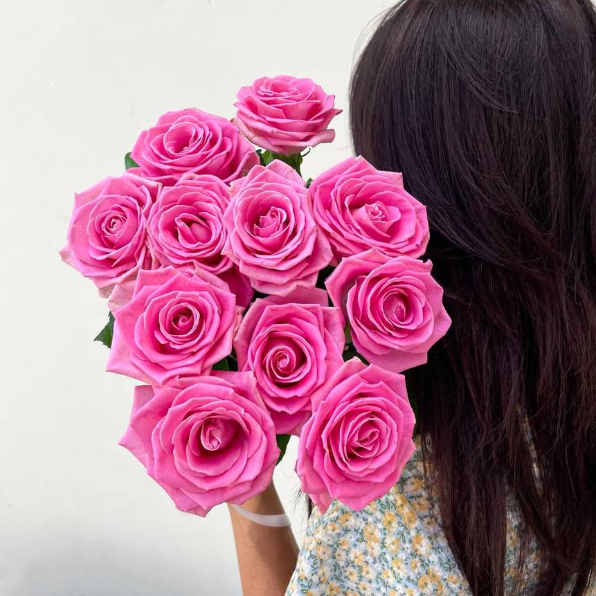 11 розовых роз — фото 4 — купить в Тбилиси — фото 4