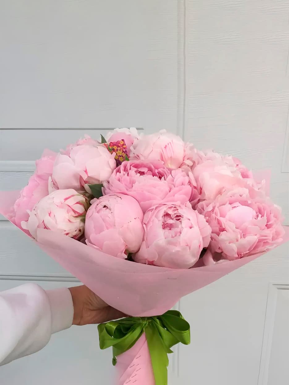 13 пионов в фетре