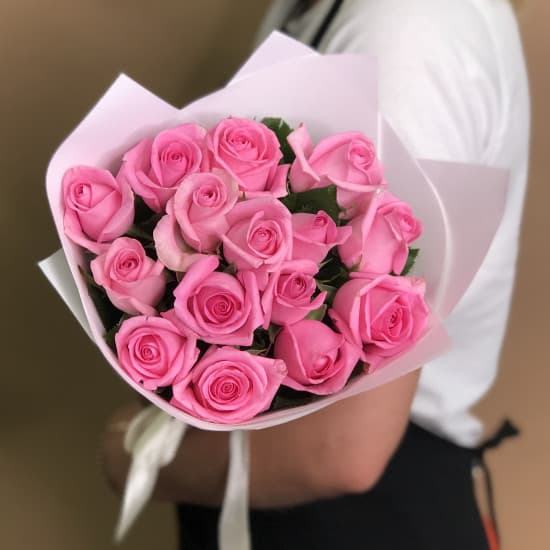 15 розовых роз "Classic"