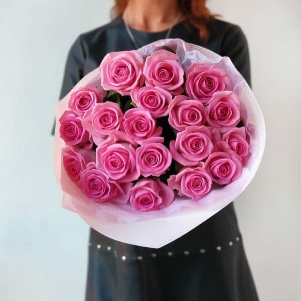 19 розовых роз — фото 2 — купить в Тбилиси — фото 2