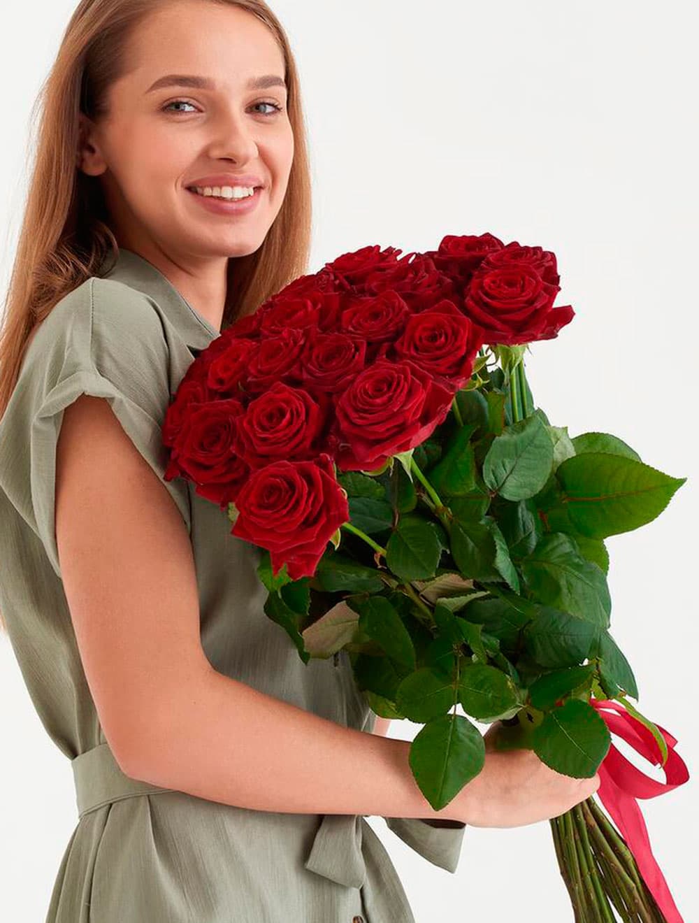 21 красная роза