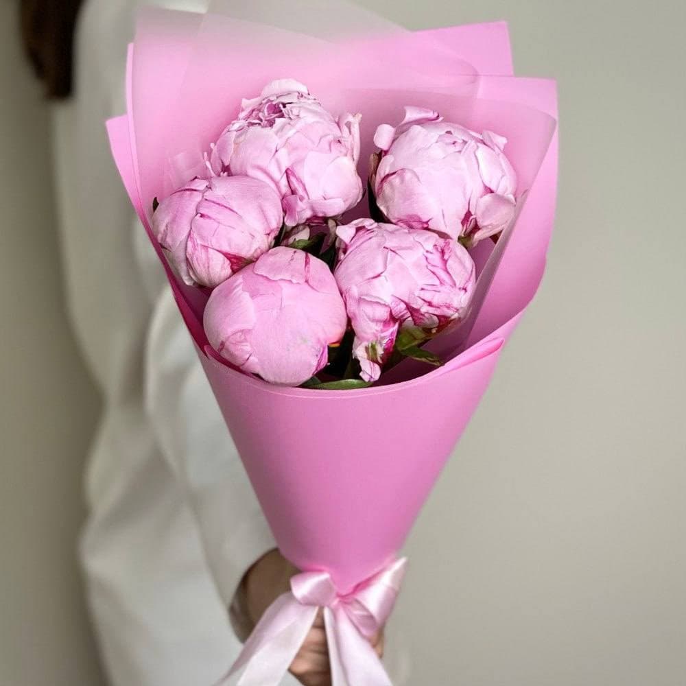 5 белых пионов — фото 2 — купить в Тбилиси — фото 2