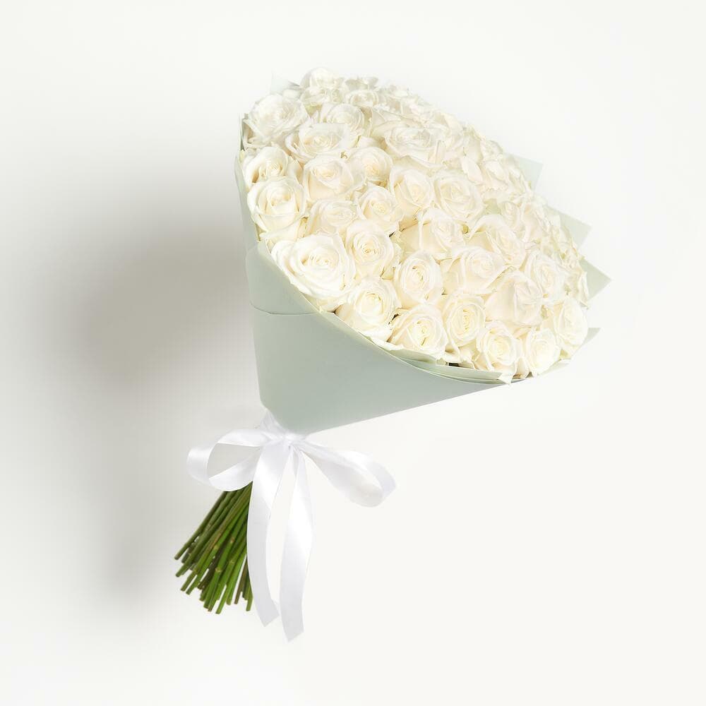 51 белая роза — фото 2 — купить в Тбилиси — фото 2