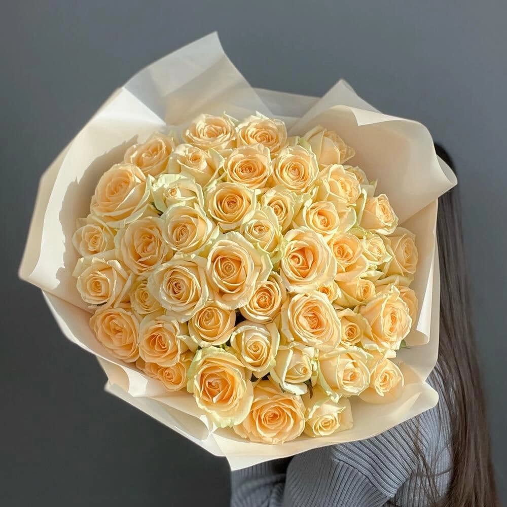 51 персиковая роза — фото 2 — купить в Тбилиси — фото 2