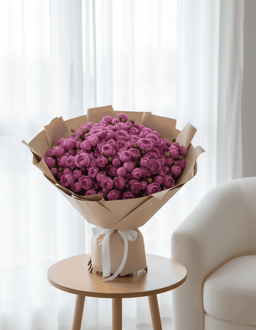 51 пионовидная роза Misty Babbles — фото 2 — купить в Тбилиси — фото 2