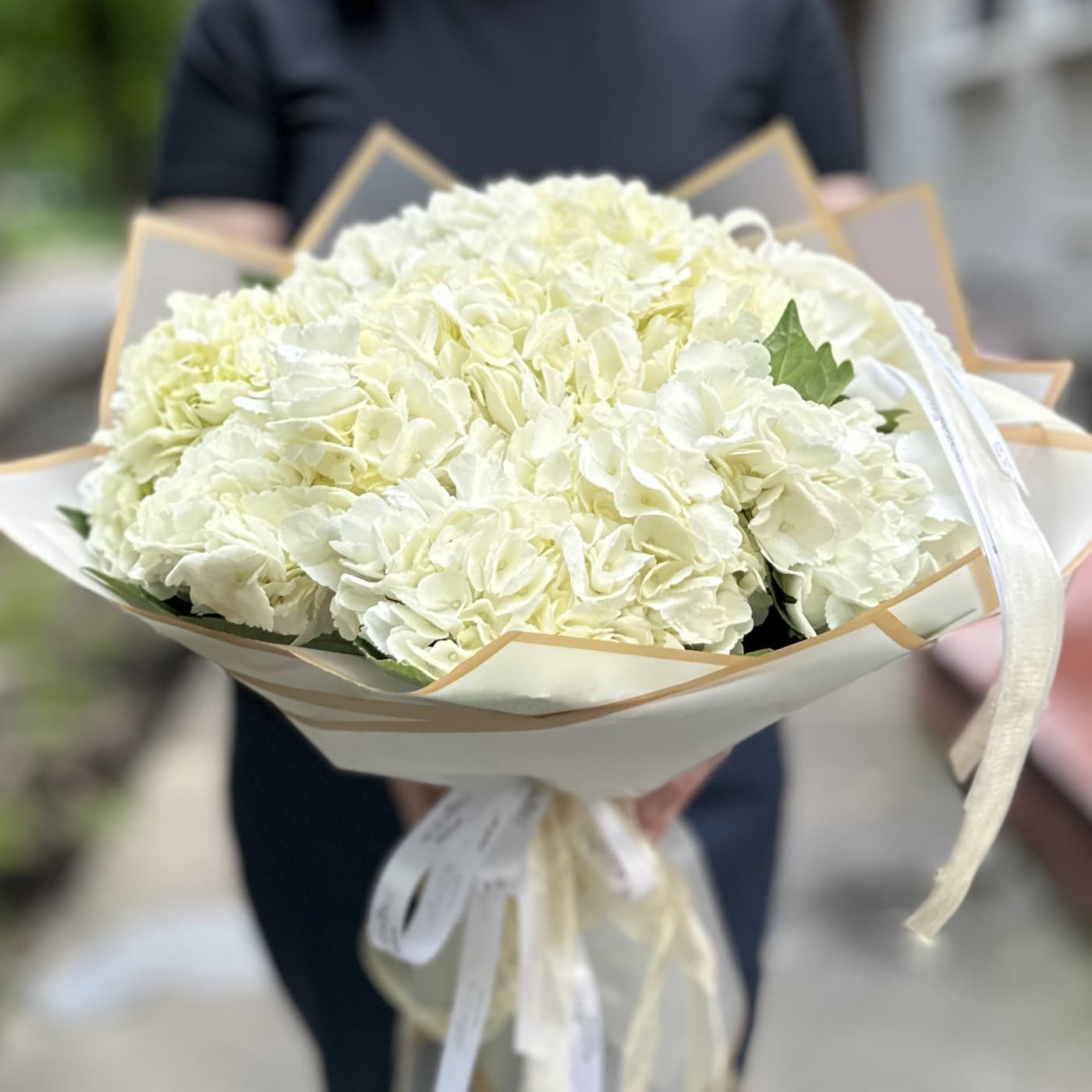 9 белых гортензий — фото 2 — купить в Тбилиси — фото 2