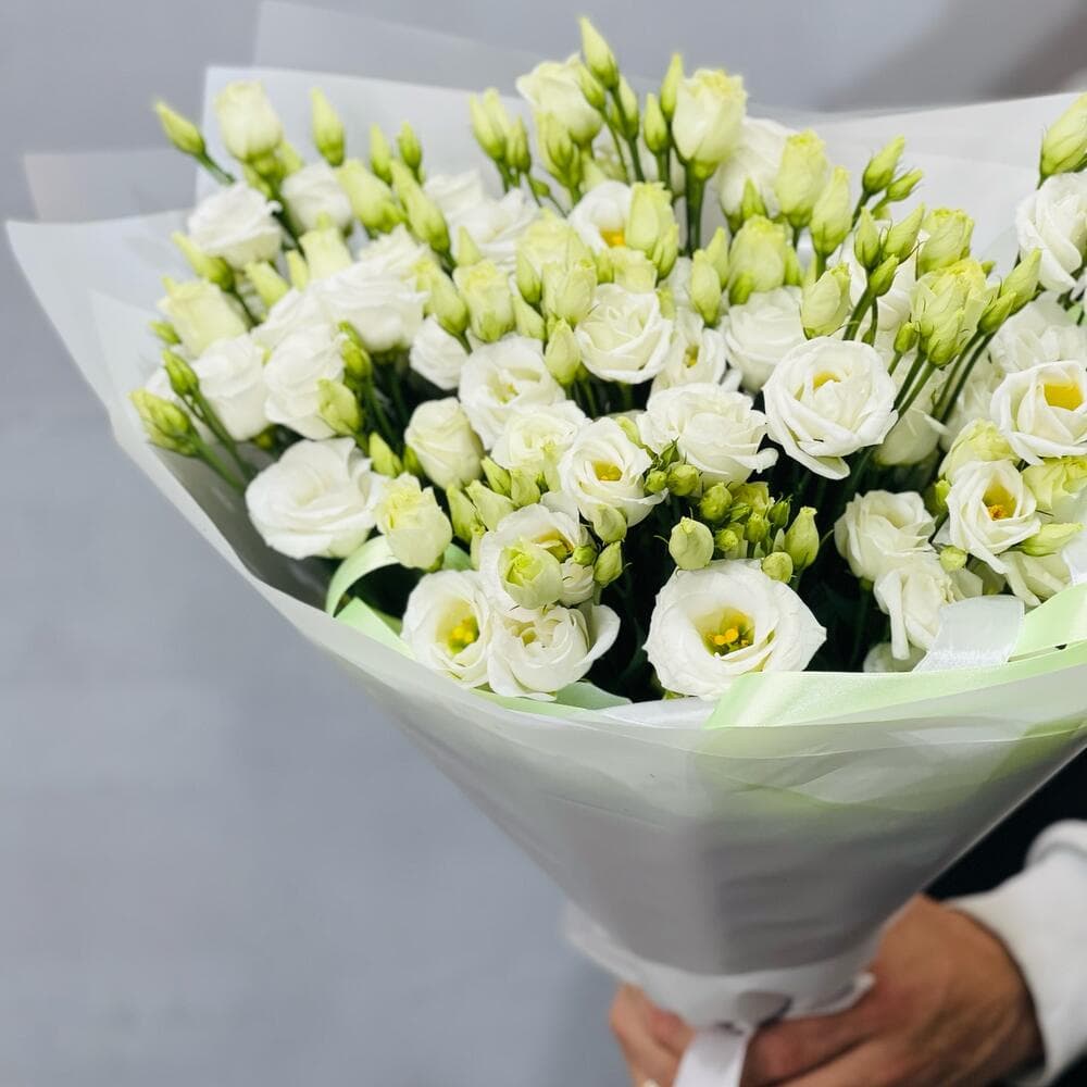 9 веток белой эустомы — фото 2 — купить в Тбилиси — фото 2