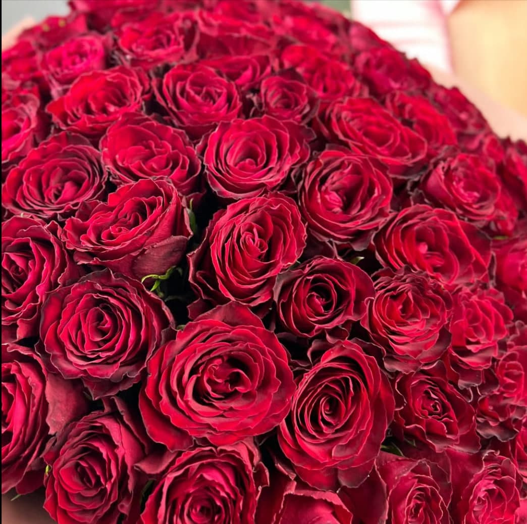 Букет из 101 кенийской розы: розовый микс — фото 2 — купить в Тбилиси — фото 2