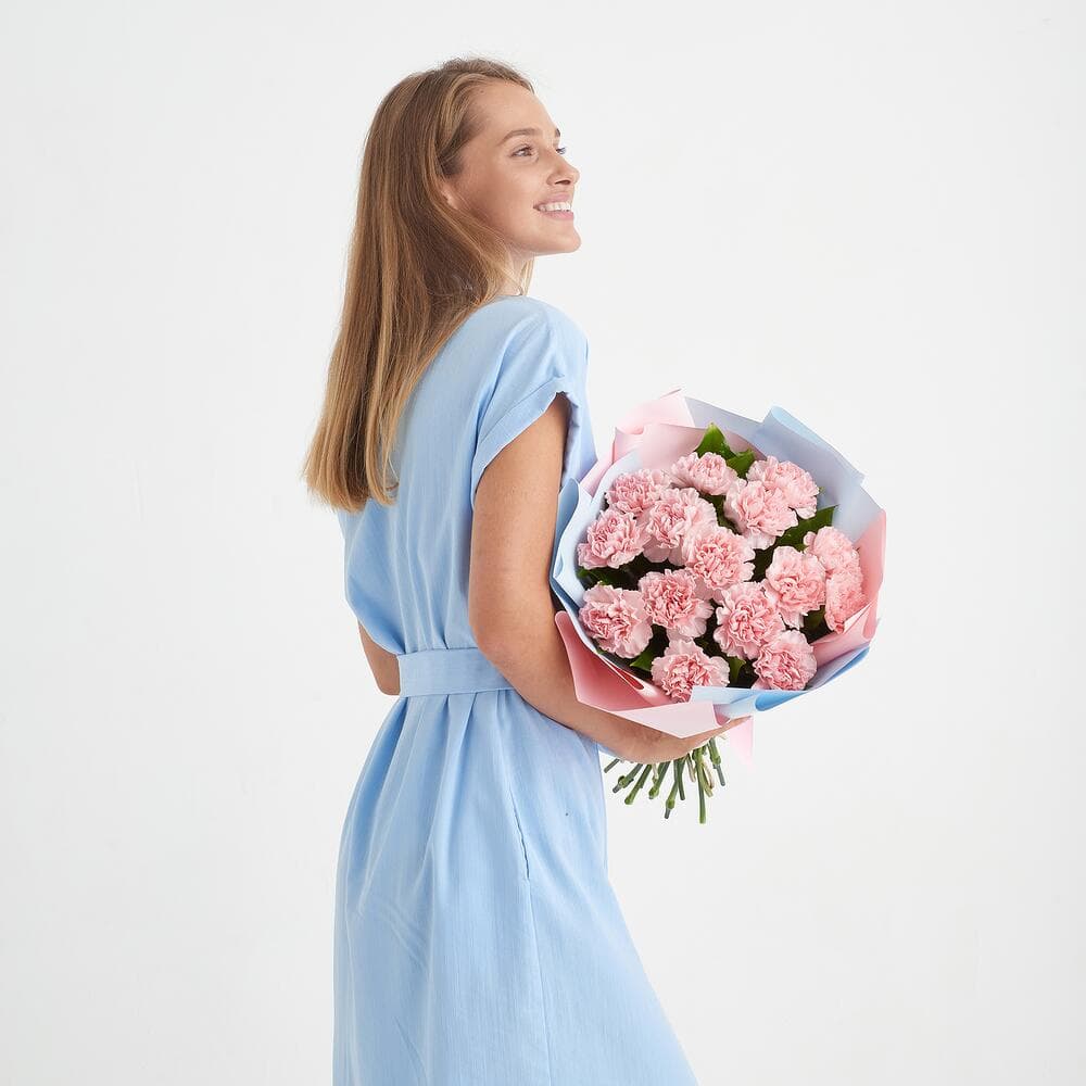 Букет из 15 диантусов (цвет на выбор) — фото 5 — купить в Тбилиси — фото 5