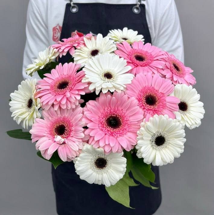 Букет из 15 гербер (цвет на выбор)