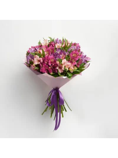 Букет из 15 лиловых альстромерий — фото 2 — купить в Тбилиси — фото 2
