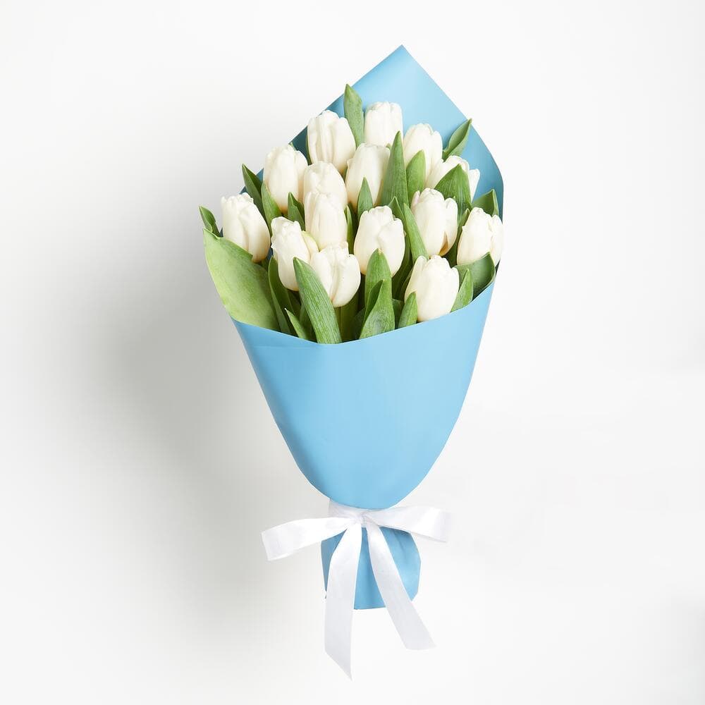 Букет из 15 тюльпанов (цвет на выбор) — фото 4 — купить в Тбилиси — фото 4