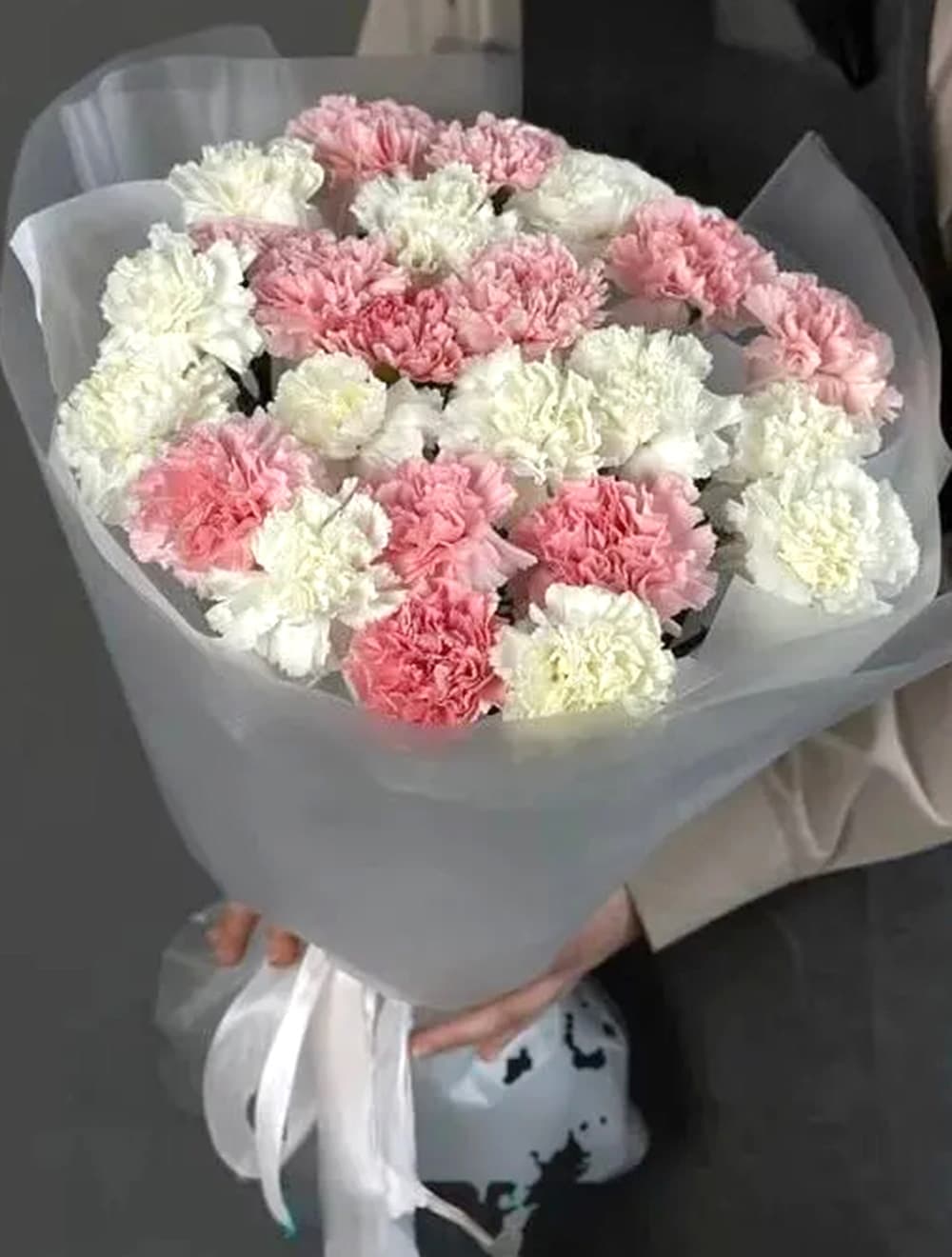 Букет из 25 диантусов: розовый микс