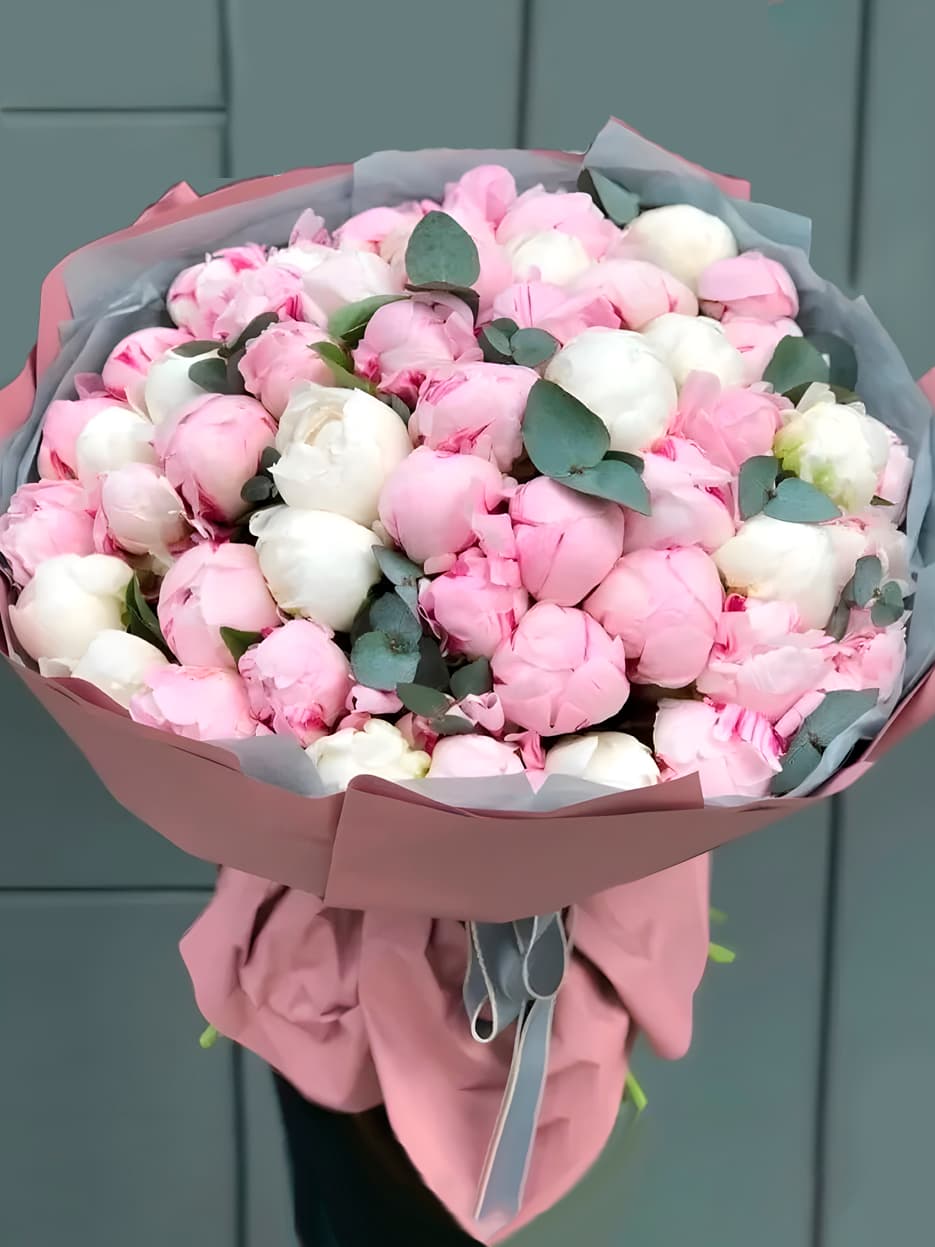 Букет из 51 пиона