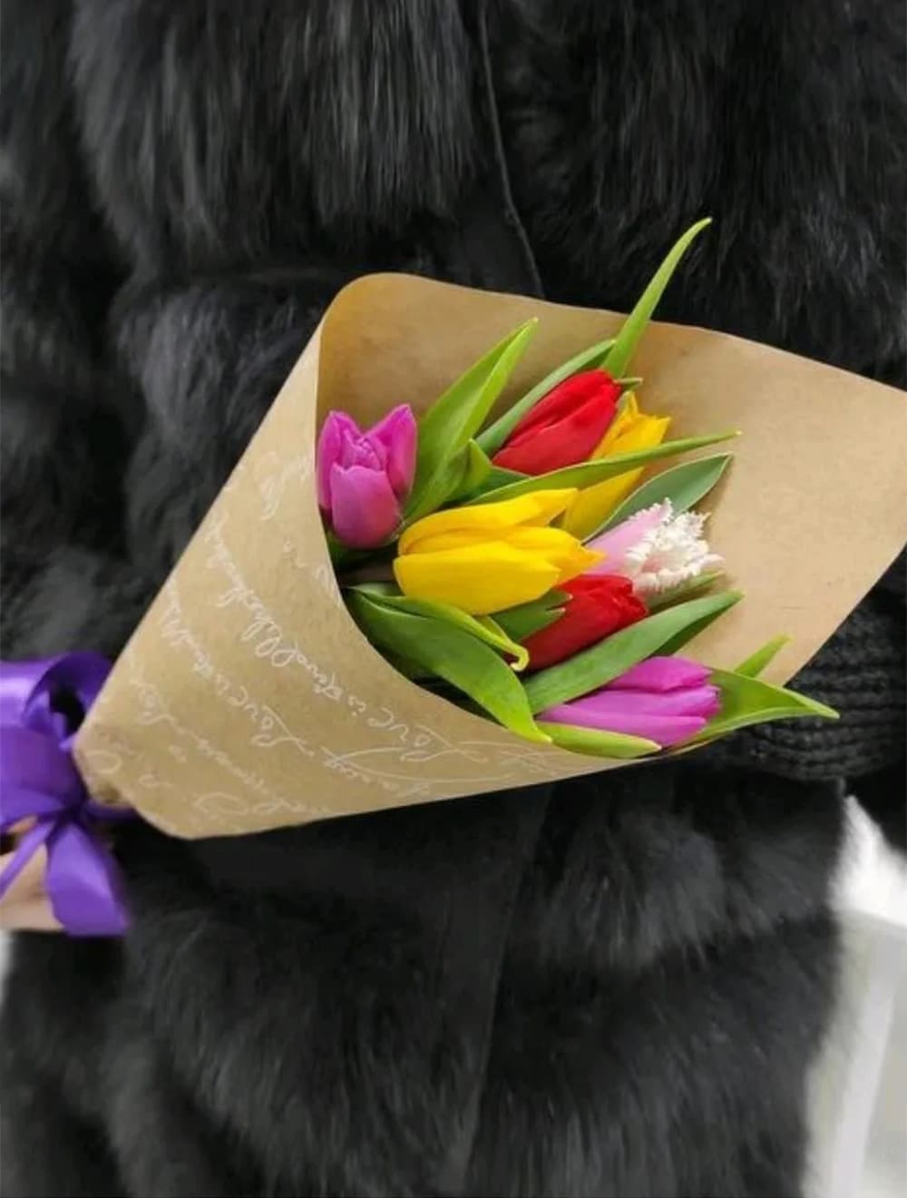 Букет из 7 тюльпанов: микс