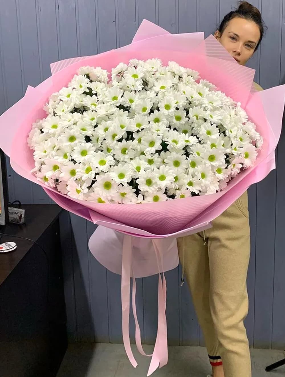 Макси букет из хризантем (цвет на выбор)