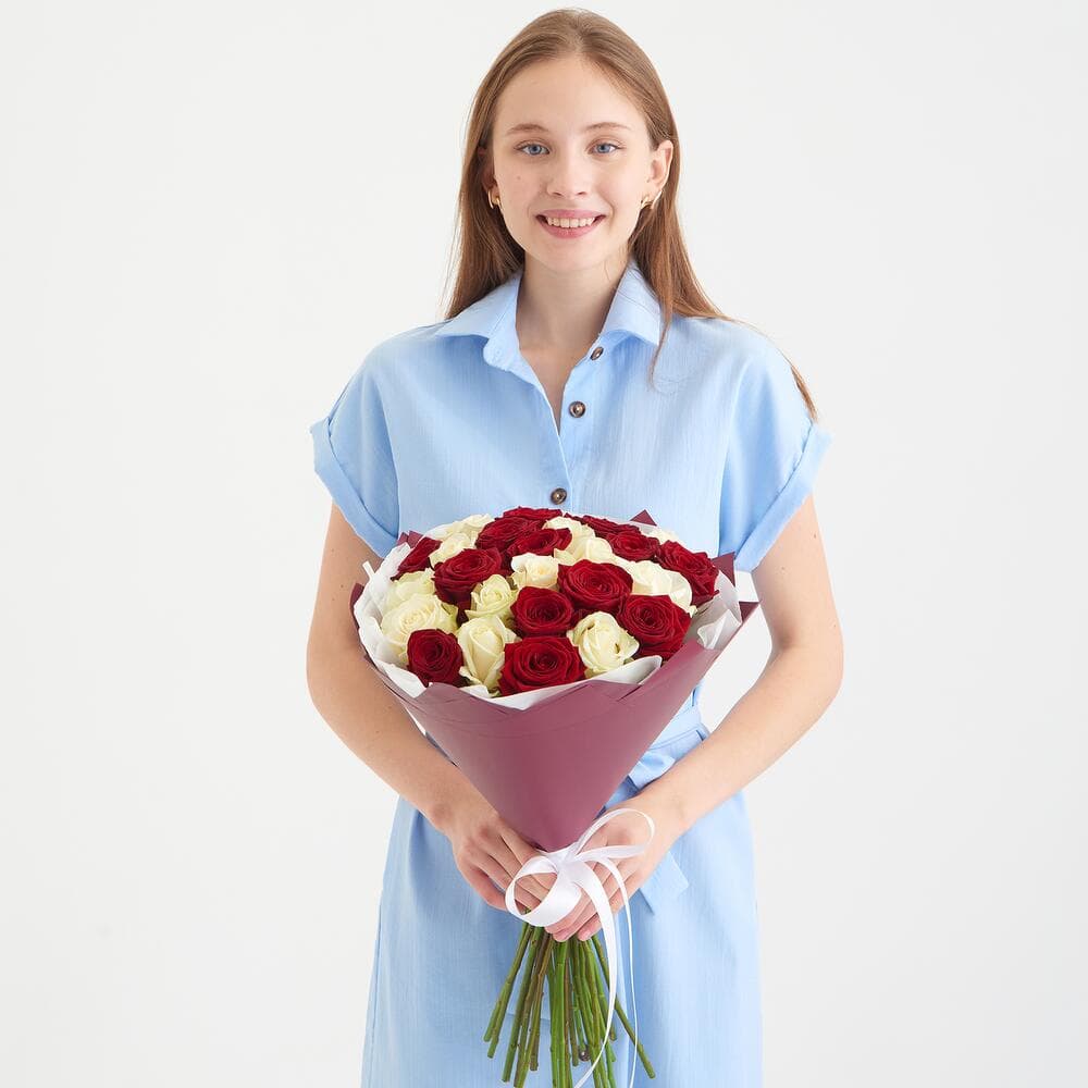 Микс из 25 роз — фото 5 — купить в Тбилиси — фото 5